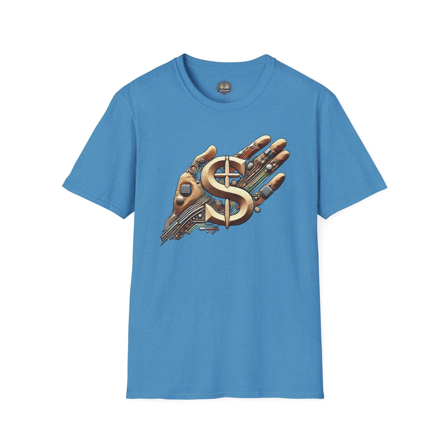 Vintage Robotic Hand Dollar Sign Unisex Softstyle T-Shirt