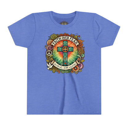 Faith Over Fear Youth Short Sleeve Tee - Kidz of God T-Shirt