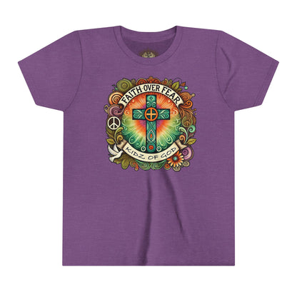 Faith Over Fear Youth Short Sleeve Tee - Kidz of God T-Shirt