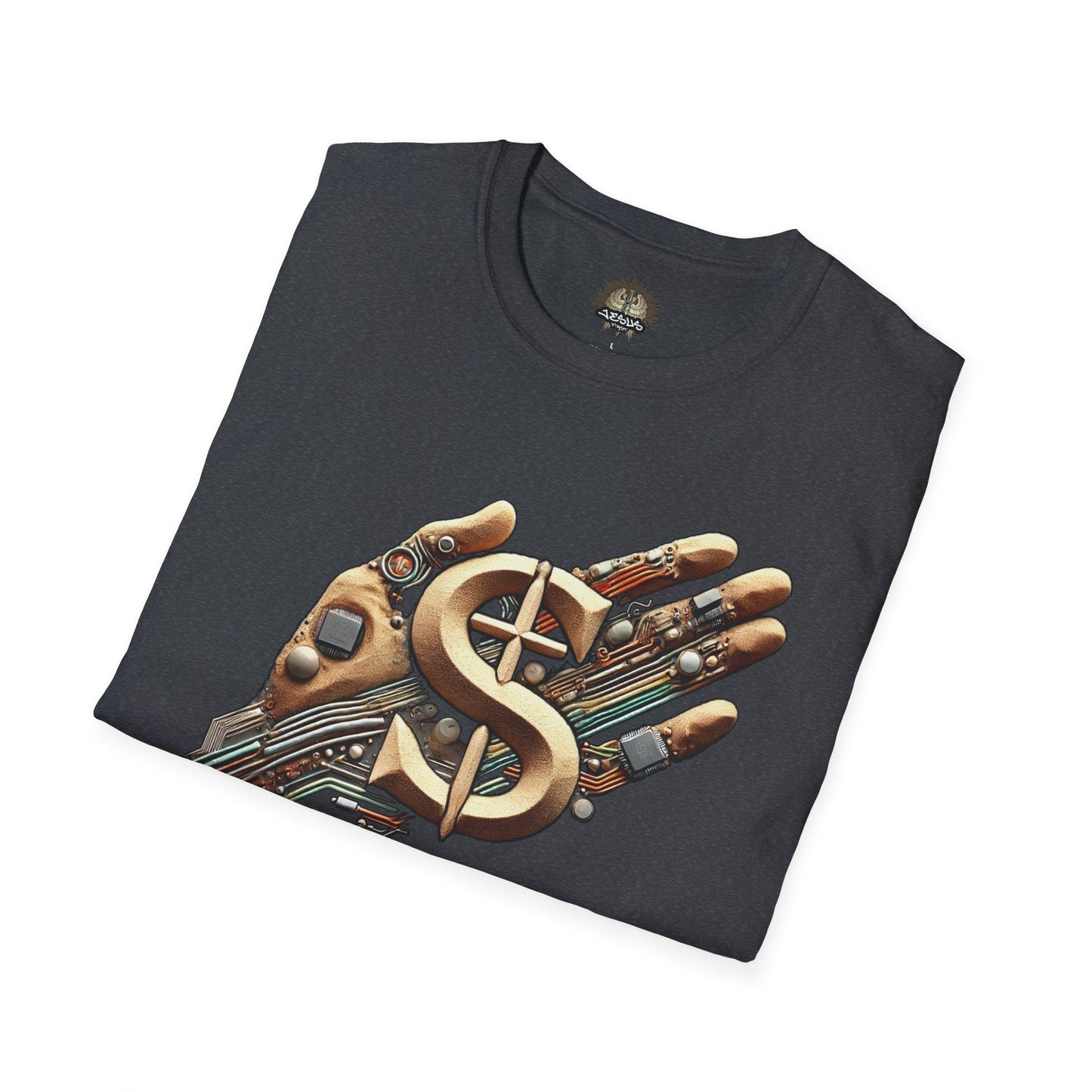 Vintage Robotic Hand Dollar Sign Unisex Softstyle T-Shirt