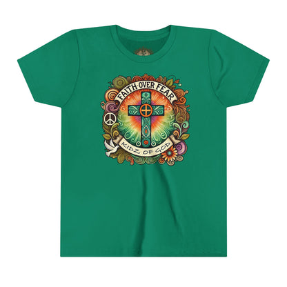 Faith Over Fear Youth Short Sleeve Tee - Kidz of God T-Shirt