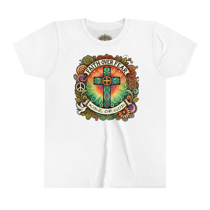 Faith Over Fear Youth Short Sleeve Tee - Kidz of God T-Shirt