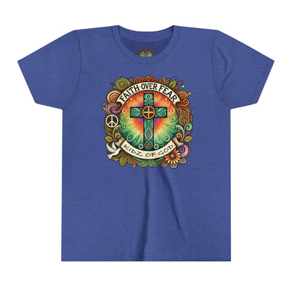 Faith Over Fear Youth Short Sleeve Tee - Kidz of God T-Shirt