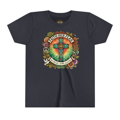 Faith Over Fear Youth Short Sleeve Tee - Kidz of God T-Shirt