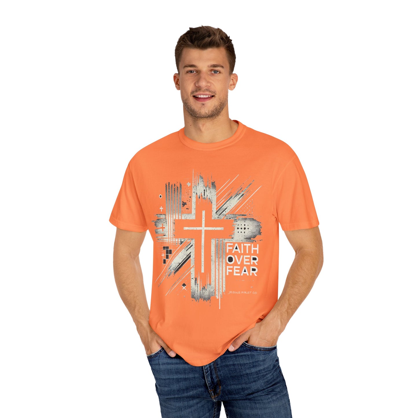 Faith Over Fear Unisex Garment-Dyed T-Shirt