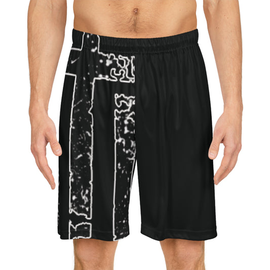Basketball Shorts with Flag/Cross