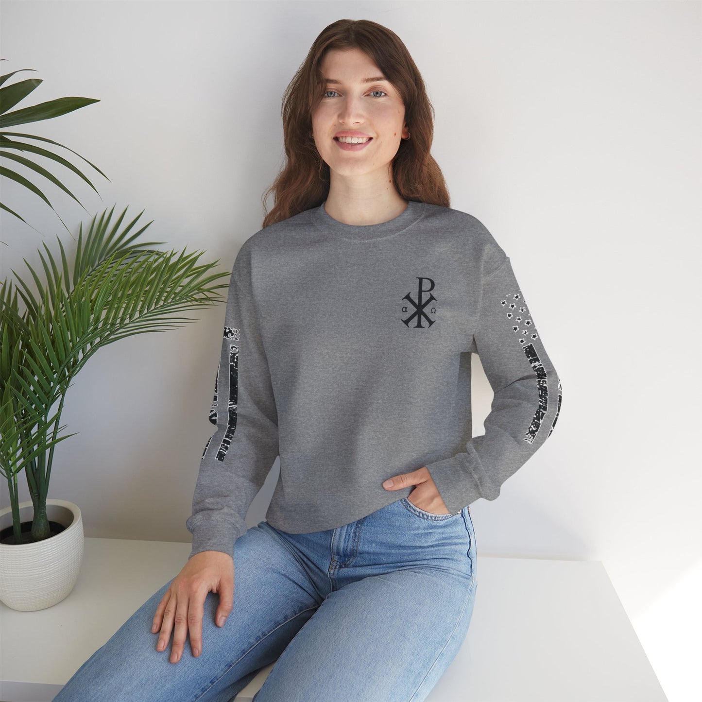 Faith & Freedom  Heavy Blend Crewneck Sweatshirt