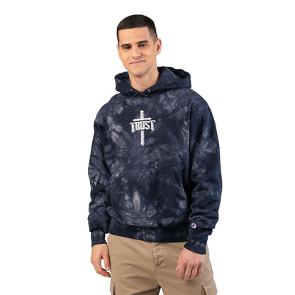 Embroidered Hoodie  'Trust' Gothic Cross