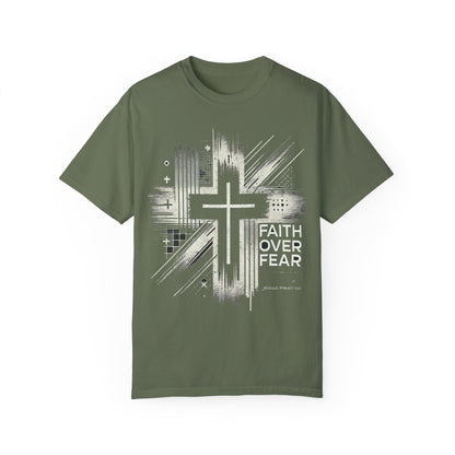 Faith Over Fear Unisex Garment-Dyed T-Shirt