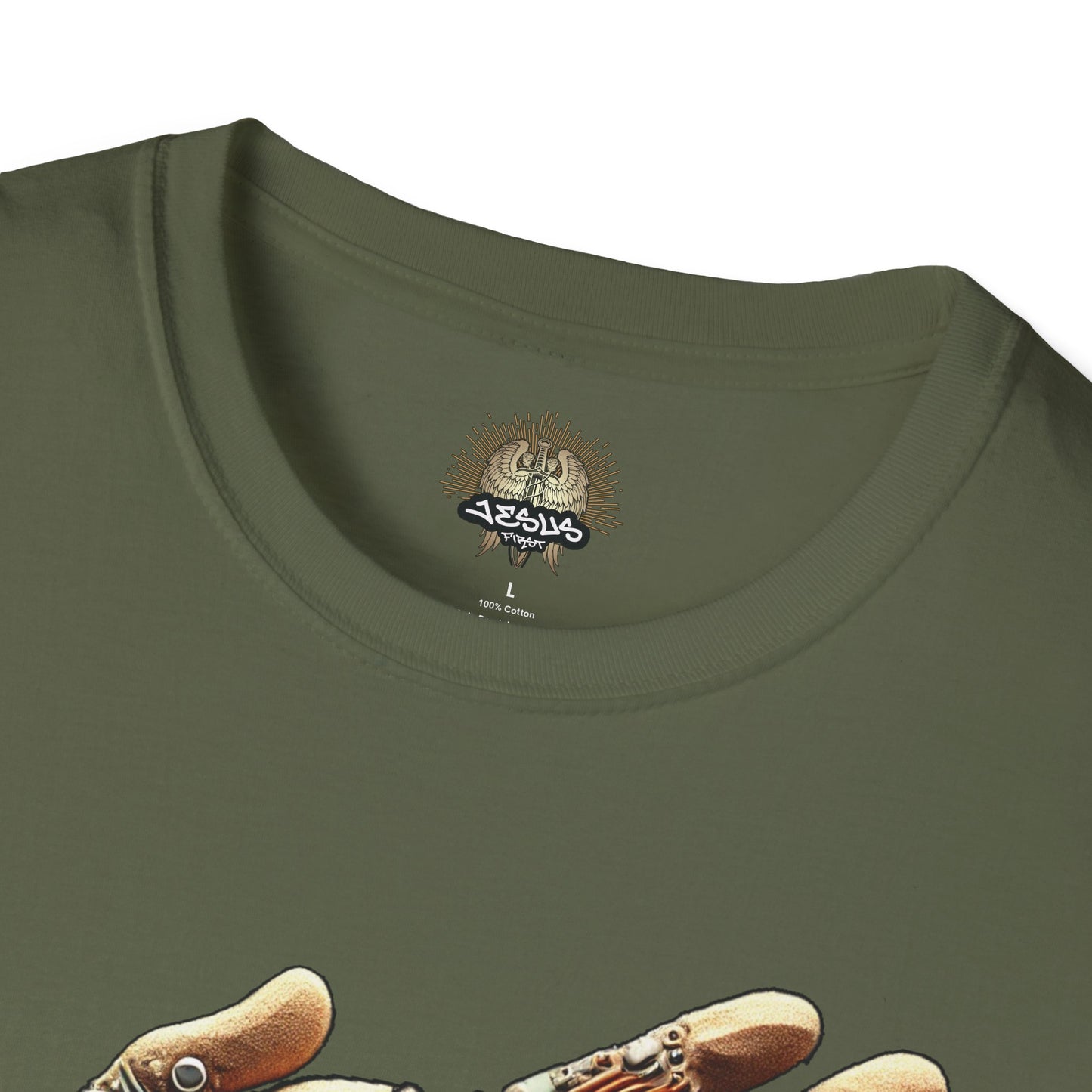 Vintage Robotic Hand Dollar Sign Unisex Softstyle T-Shirt