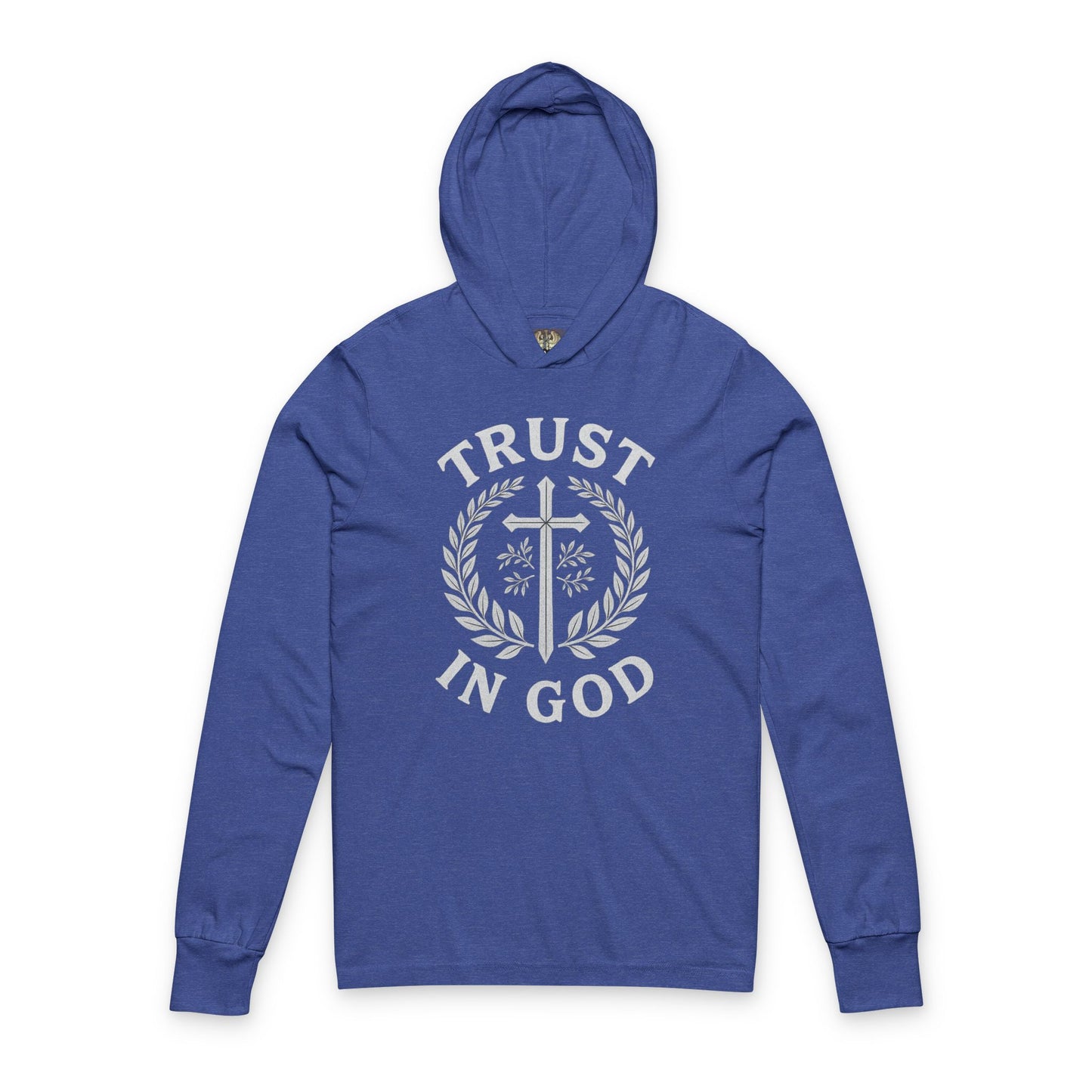 Trust in God Unisex Hooded Long Sleeve Tee, Faith-Based Apparel, Spiritual Gift, Christian Hoodie, Inspirational Wear for All Occasions
