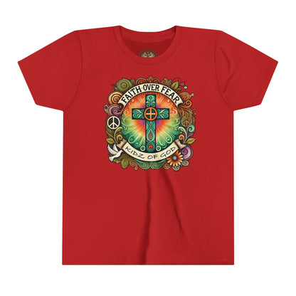 Faith Over Fear Youth Short Sleeve Tee - Kidz of God T-Shirt