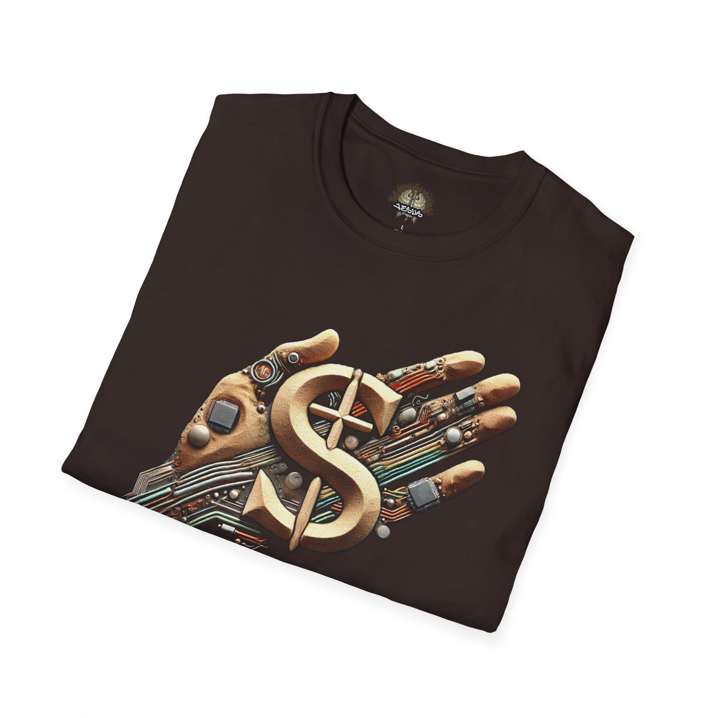 Vintage Robotic Hand Dollar Sign Unisex Softstyle T-Shirt