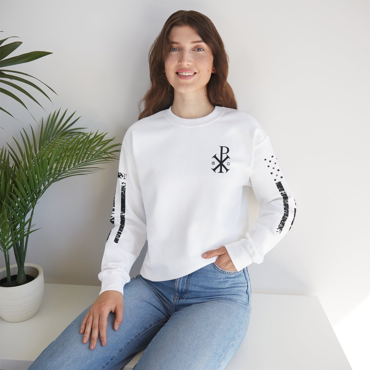 Faith & Freedom  Heavy Blend Crewneck Sweatshirt