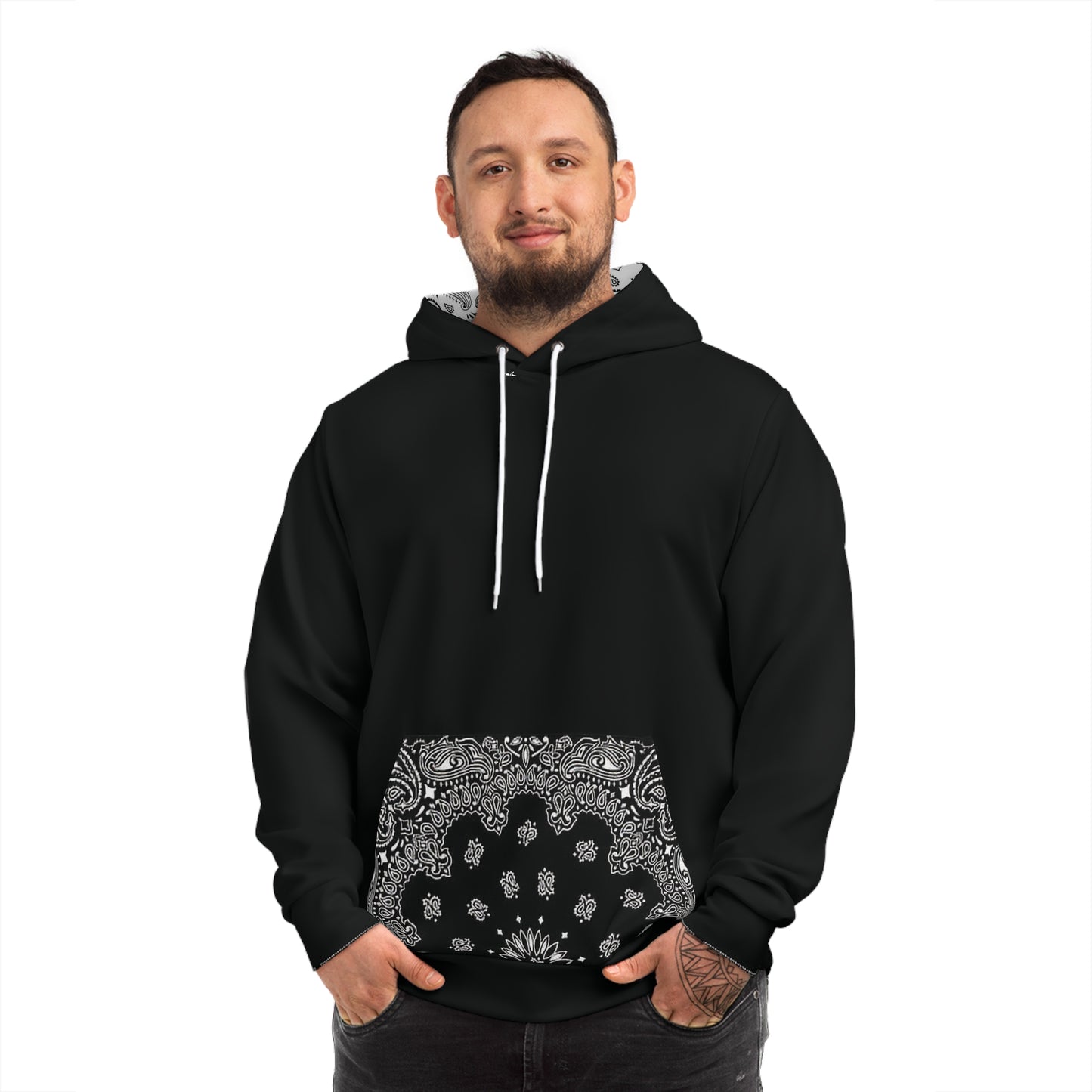 Jesus First Bandana Print Hoodie
