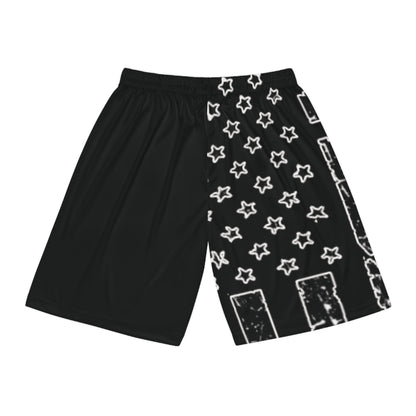 Basketball Shorts with Flag/Cross