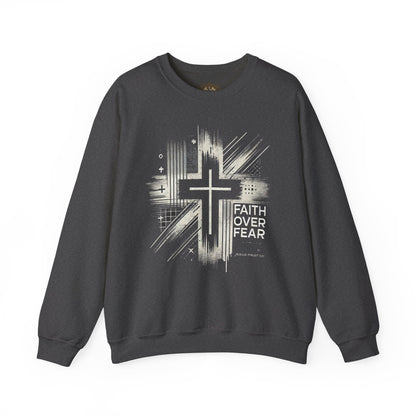 Jesus Graphic Crewneck Sweatshirt for Faith Enthusiasts