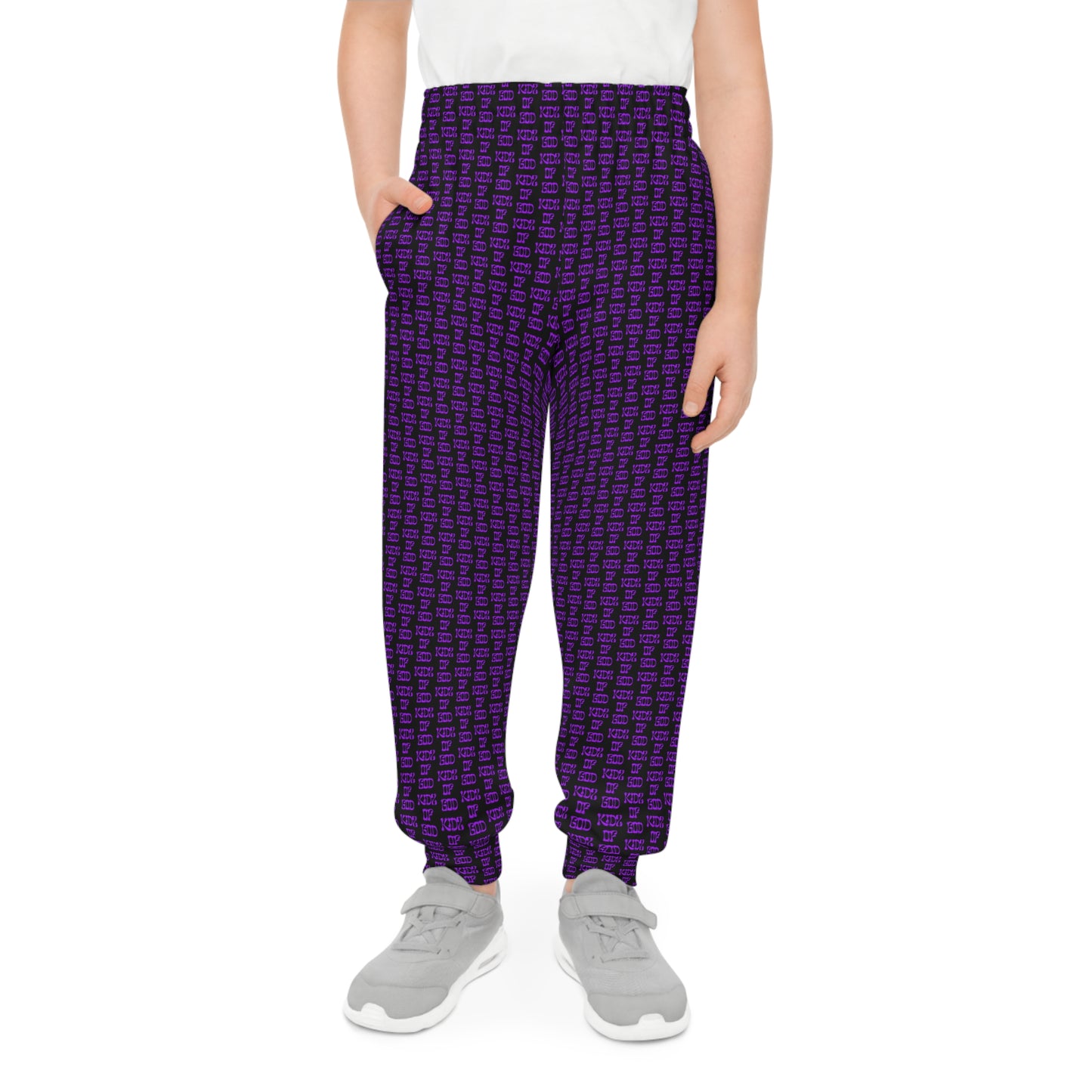 Trendy Youth Joggers in Purple - Stylish & Comfortable Activewear for Kids