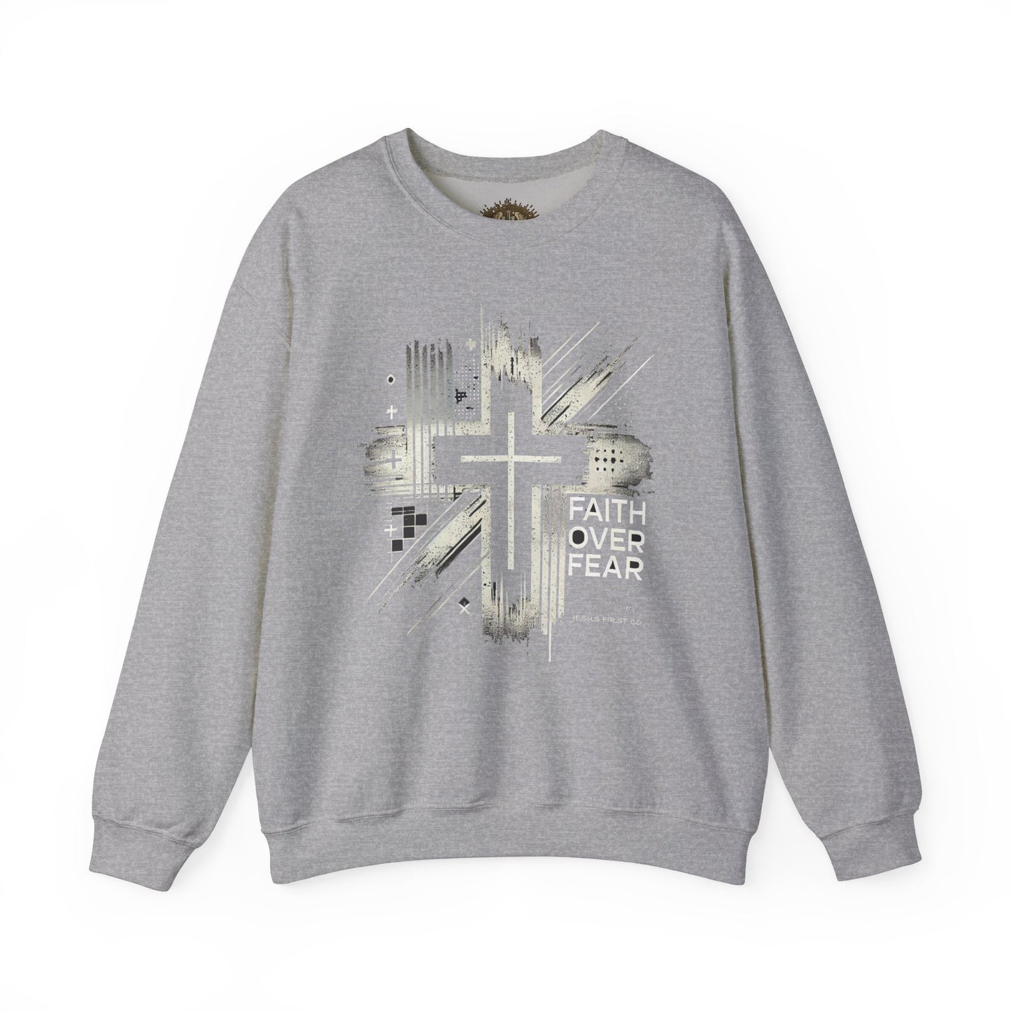 Jesus Graphic Crewneck Sweatshirt for Faith Enthusiasts