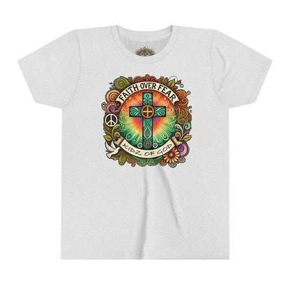 Faith Over Fear Youth Short Sleeve Tee - Kidz of God T-Shirt