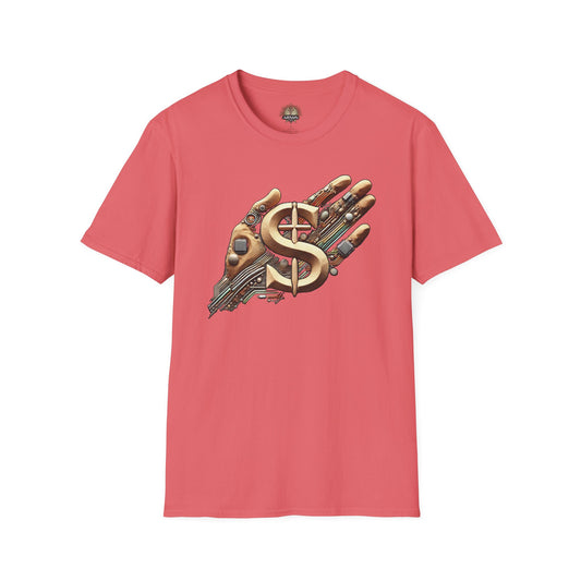 Vintage Robotic Hand Dollar Sign Unisex Softstyle T-Shirt