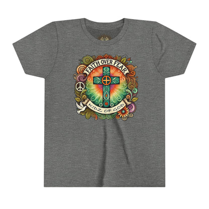 Faith Over Fear Youth Short Sleeve Tee - Kidz of God T-Shirt