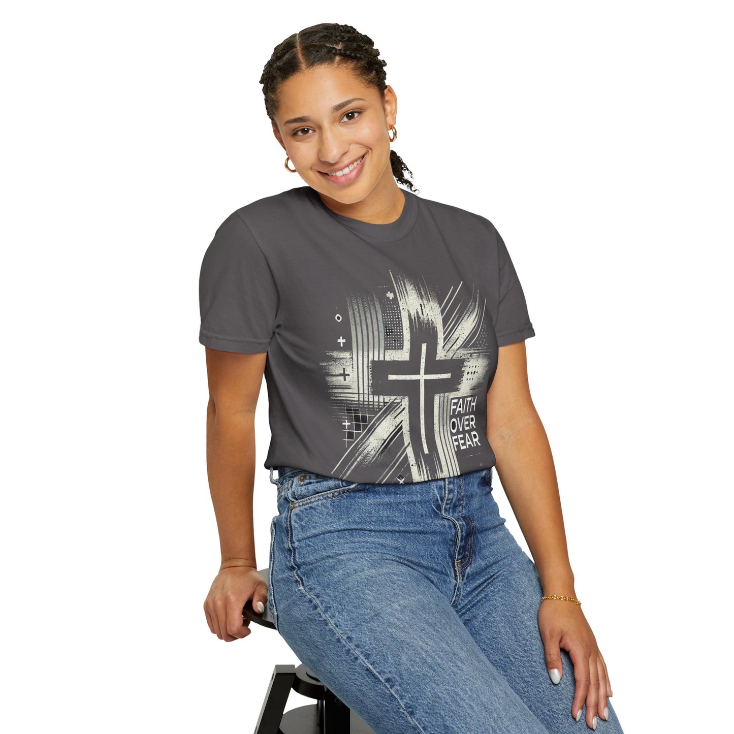 Faith Over Fear Unisex Garment-Dyed T-Shirt